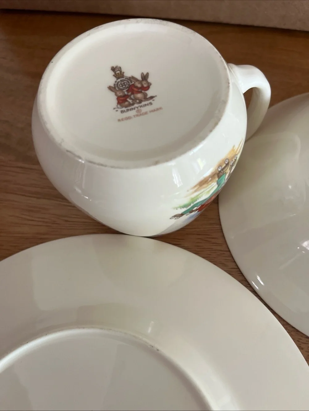 Vintage bunnykins royal doulton 4 piece whimsical rabbit cottagecore set